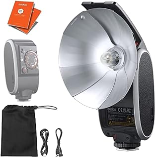 GODOX Lux Senior Retro Camera Flash Speedlite Speedlight On-Camera Flash & Silver Reflector GN12 6000K±200K Compatible with Sony, Nikon, Olympus, Fuji Cameras