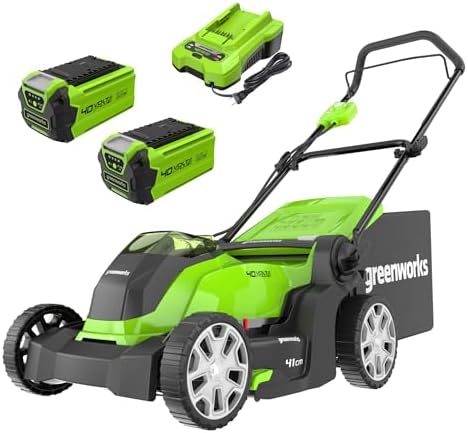 Greenworks G40LM41K2X Tondeuse à Gazon sans Fil pour Pelouses Jus...