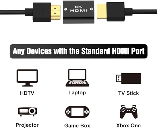 LEENUE HDMI Coupler 8K 2.1, HDMI Female to Female Connector Adapter, Support 3D 8K@60Hz/4K@120Hz UHD HDR eARC for Laptop HDTV - Image 4