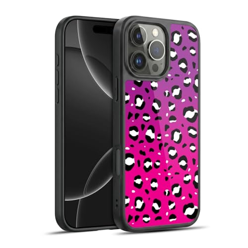 Coque gel iPhone 16 Pro Max léopard rose Grace Illustration style urbain chic