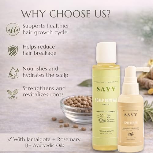 Image of SAYY Scalp Revival Hair Serum 50 ML and Rosemary Oil 100 ML Combo
