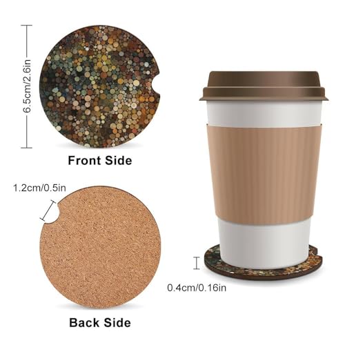 Portavasos para auto con toques marrón, pack de 2 miniatura 2