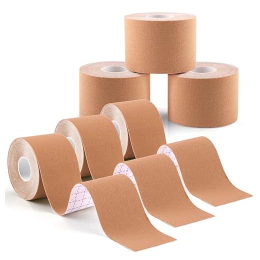 Foydream Kinesiotape, 6 Rollos Cinta Kinesiológica, 5 cm x 5 Kinesio+Tape, Cintas Kinesiologicas para Rodilla, Hombro, Articulación, Plantar, Dolor de Rodilla, Impermeable (Monocromático)