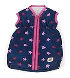 Bayer Chic 2000 792 72 Puppenschlafsack Puppen-Schlafsack für Babypuppen, Stars Navy, pink, Unisex