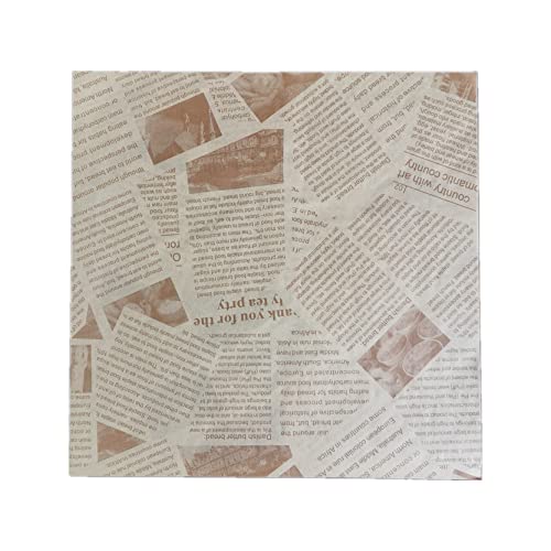 100Pcs Deli Wax Paper Sheets for Food, Basket Liners Food Picnic Paper Sheets Greaseproof Deli Wrapping Sheets, 10 x 10 Inch (Brown 100Pcs)