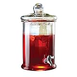 Stylesetter Glass Beverage Dispenser- 169-Ounce