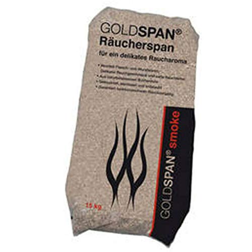 GOLDSPAN smoke 15 kg Räucherspäne Körnung 0,4-1 mm Räuchermehl Buche