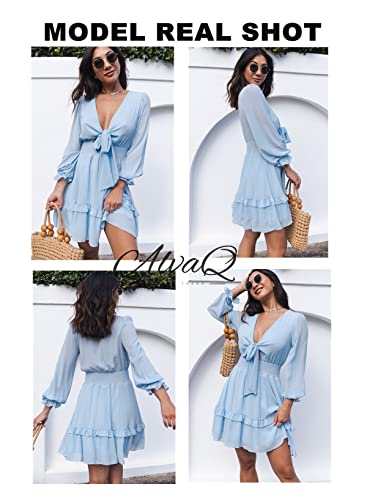 AlvaQ Floral Print Mini Dress with Knot Front - Now $14.99 (67% Off)
