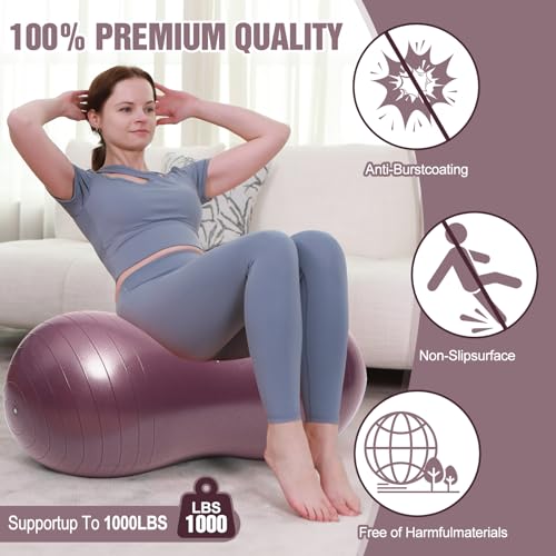 Image of INPANY Peanut Exercise Ball for Labor, Physical Therapy & Fitness