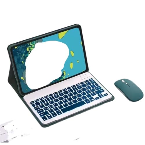 Funda teclado Xiaomi Pad 6 para escribir rápido sin fallar con ratón y luz trasera verde oscuro