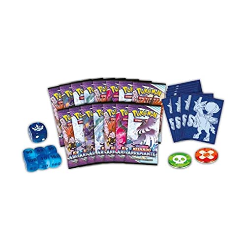 Box Treinador Avançado Pokemon EE6 Reinado Arrepiante Copag - 30647, Azul
