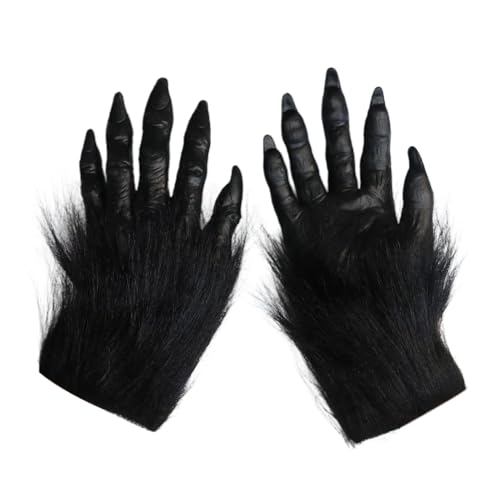 Guantes con garras accesorio de hombre lobo para fiestas temáticas de terror