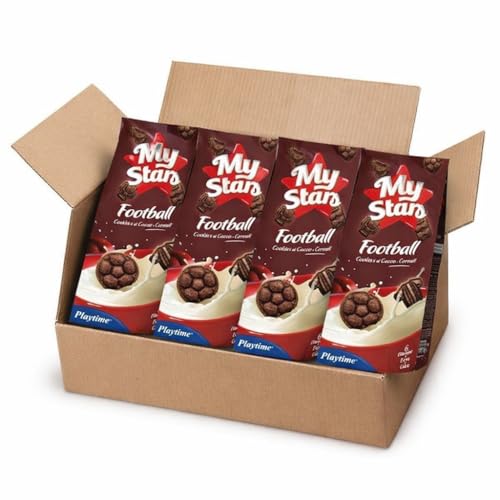 My Star Football Biscotti al Cacao e Cereali con Latte – Snack per Colazione e Merenda – Confezione Multipla da 4 o 8 Pezzi (4)