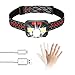 Produktbild EECOO Stirnlampe LED - USB Wiederaufladbare Stirnlampe Kopflampe - Led COB Stirnlampen Superhelle - Headlamp Leichtgewichts - Perfekt für Laufen, Joggen, Angeln, Campen, für Kinder und mehr