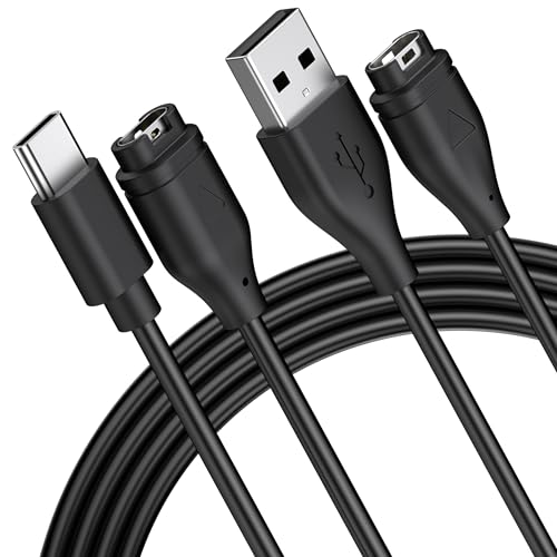 Oumida Charger for Garmin Vivosmart 5 Charger, USB C &amp; USB A Magnetic Replacement Charging Cable for Garmin Vivosmart 5 Smart Watch/Fitness Tracker.