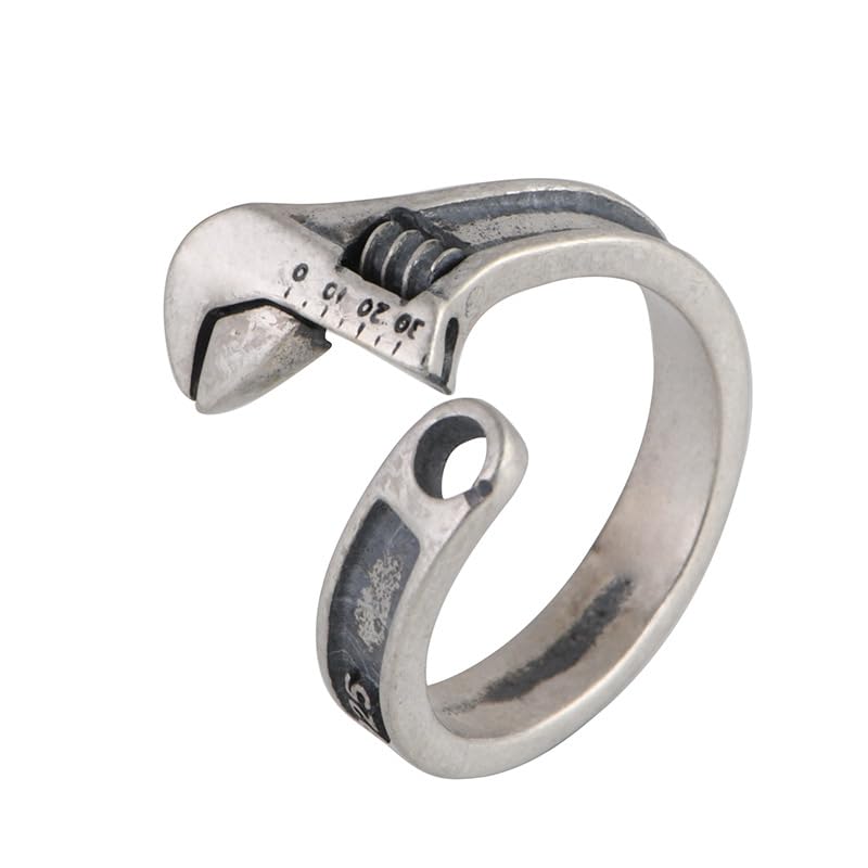 Bague clé à molette en argent 925 le cadeau rétro et unisexe idéal pour les passionnés