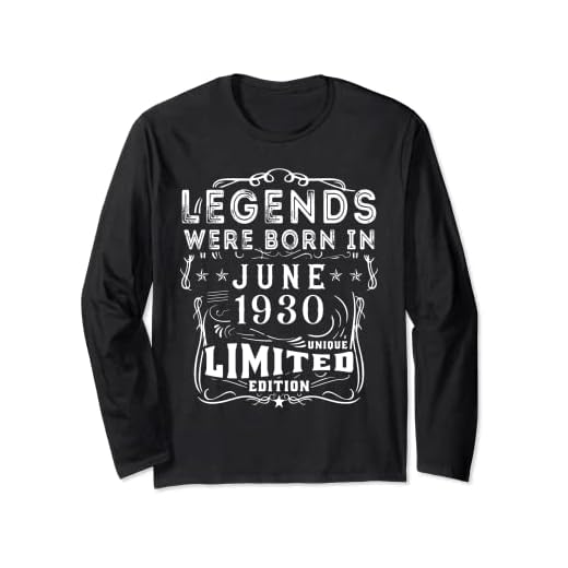 Cumpleaños Junio 1930 Edición Limitada Regalo Legend June Manga Larga