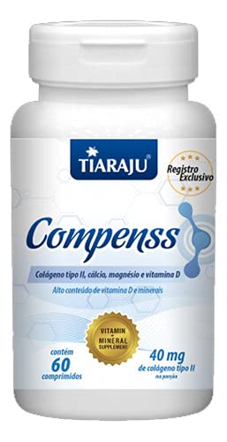 Colágeno Tipo 2 Cálcio Magnésio Vitamina D Compenss - Tiaraju - 60 Cápsulas de 750mg