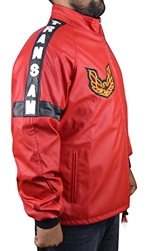 FaddyRox Smokey Red&Black FAUX Leather Jacket By Burt, Red - L3