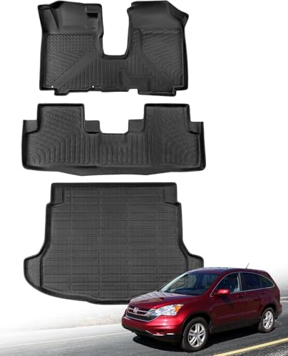 Car Floor Mats for Honda CRV 2007-2011 LX/EX/EX-L with CR-V Trunk Mat