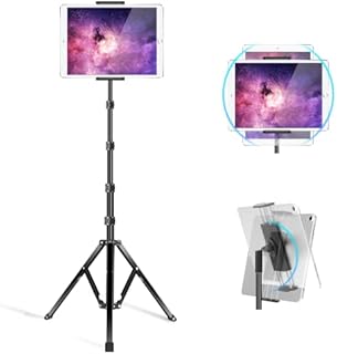 Luxtude 2022 Newest 360°Swivel Tilt Aluminum iPad Stand, 65in Height Adjustable Floor iPad Tripod Stand, iPad Stand and Holder Compatible with iPad Pro 12.9 inch, Air Mini and 4.7-13 Tablets & Phone