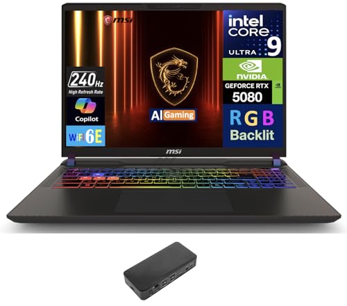 MSI Vector AI Q[~Om[gp\R 16C` 240Hz WQXGA fBXvC (Intel Ultra 9-275HX, GeForce RTX 5080 16GB, 32GB DDR5, 4TB PCIe SSD, RGB KB