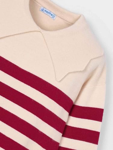 Mayoral Sripes Sweater for Girls Almond3