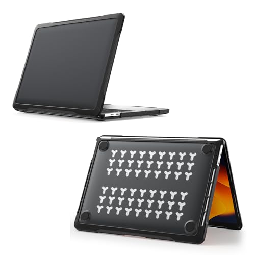 Carcasa MacBook Pro 13 M1 M2 funda plástica de doble capa A2338 A2289 parachoques negro