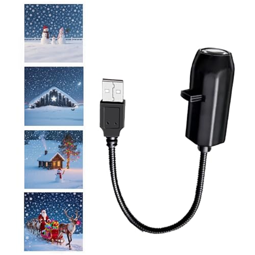 Dubbulon Projecteur de Noël,Projection de Lumières LED USB à 360° Rotatif,Lampe Étanche Rotative 360° pour Plafond Maison Porche Mur Jardin Salon Intérieur | Décoration Fêtes Maison École Extérieur