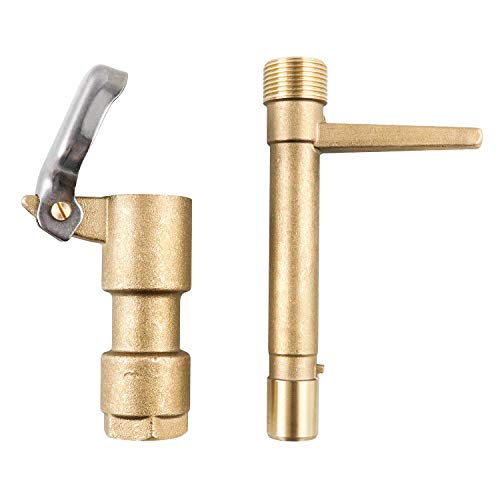 QWORK Quick Coupling Valve Key Set, 3/4-Inch Brass Quick Coupler