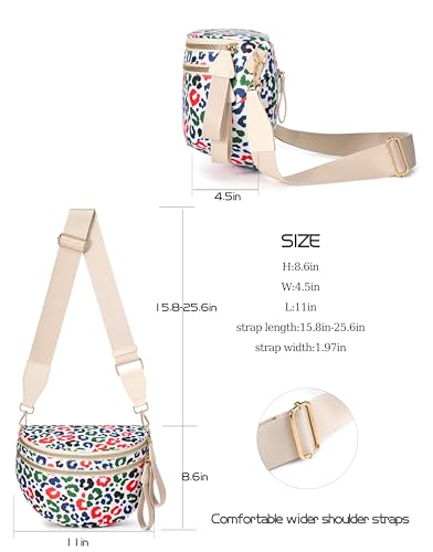 Image of FEIBOON Spacious Nylon Crossbody Bag Bum Bag Handbags Wallets Purses Trendy Shoulder Bag for Women