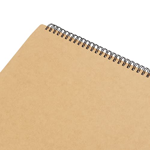 KEILEOHO 2PCS A3 Spiral Landscape Sketchbook, 30 Pages/60 Sheets 160gsm Spiral Bound Sketchbook, A3 Drawing pad for Home Office - Image 3