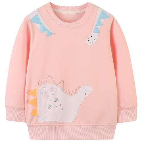 Image of AIWUHE Toddler Cotton Sweatshirt Boys Girls Pullover Long Sleeve Tops 2-6Y | Tops Blouse, Cotton T-Shirt, Fall Winter Clothes
