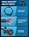 Kohree 7 Way Trailer Cord Plug, 7 Pin Trailer Wiring Harness Kit with Waterproof Junction Box, 8FT Heavy Duty 7 Wire Trailer Connector Cable with 12V Breakaway Switch & Plug Holder for RV Truck Camper