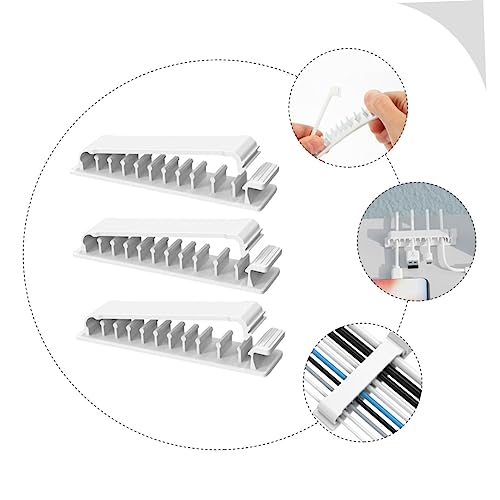 Gadpiparty 9pcs Cord Organizer Clips under Desk Cable Management Adhesive Cord Clamps Desk Cable Wire Clips miniatura 2