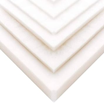 E Care EPE Foam Sheet 1X1 Feet 10 MM Thickness, Set of 5 sheets (White)