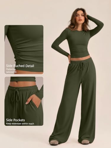 Image of Trendy Queen Women's 2 Piece 2026 Fall Fashion Lounge Set with Pockets
