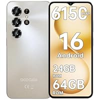 DOOGEE Note 56X Smartphone Android 16, 6150mAh, 24GB RAM+64GB ROM/TF 2TB Telefono Cellulare, 6.56"/90Hz Display Telefoni Cellulari, 4G Dual SIM Cellulari e Smartphone, Octa Core/Face ID/3.5mm Jack