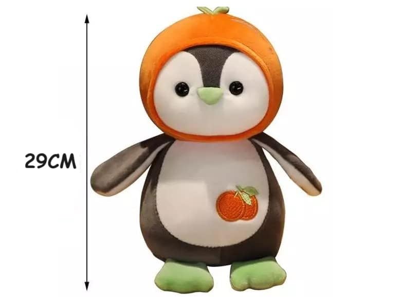 Image of Penguin Soft Toy for Kids Stuffed Animal Plush Toys Soft Doll Teddy Bear Gift for Baby Girl Toddlers Girls plushie Plushies Gifts for Girlfriend Orange (27cm)