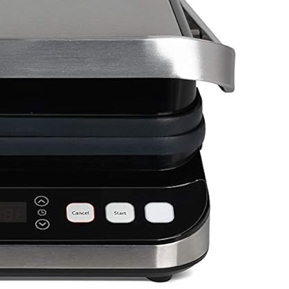 TurboTronic digitaler Kontaktgrill mit 180°-Öffnung schwarz 1600W, abnehmbare Platten (spülmaschinenfest, 2x 22x32 cm… – Bild 4
