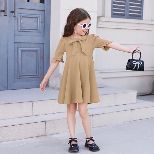 Toddler Dress Summer Baby Girls Floral Ruffle Sleeve Dresses for Girls Casual Church Party Knee Length Sundress4