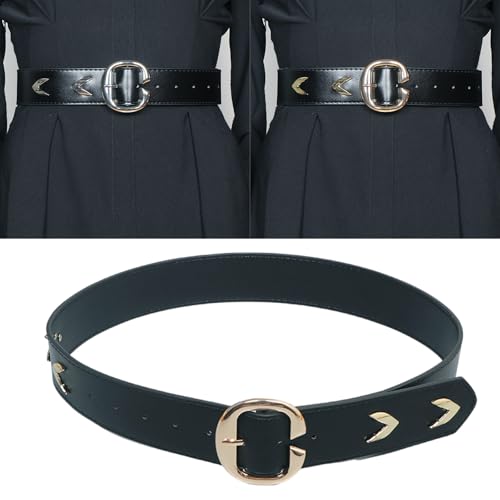 French Styles Wide Waist Belt Design PU Leather Cincher Belt Corset Band With Decorative Pin Buckles For Women Frenc2