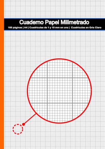 Cuaderno Papel Milimetrado: A4 (210x297 mm) | Cuadrículas de 1 y 10 mm en una | 100 páginas | Cuadrículas en Gris Claro | Ideal para Dibujos de Precisión, Gráficos y Diagramas