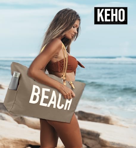 Image of Keho Waterproof Beach Bag with Pockets For Women (Sandproof)
