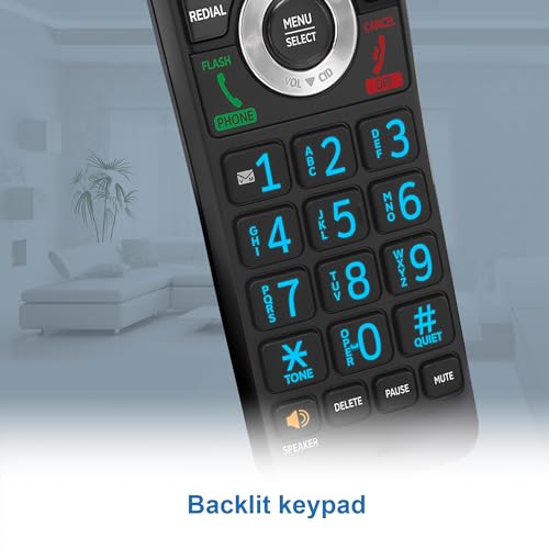 Image of AT&T GL2101-1M DECT 6.0 Cordless Phone with Call Block - Marble, Caller ID, Full-Duplex Speakerphone, 2 inch Backlit Display, Lighted Keypad