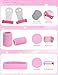 HAEZU Pink Gymnastics Hand Grips for Grils,6Pcs Gymnastics Bar Accessories - Including 2 Gymnastics Grips Gloves,2 Sports Wristbands,1 Sweat Headbands,1 Drawstring Bags