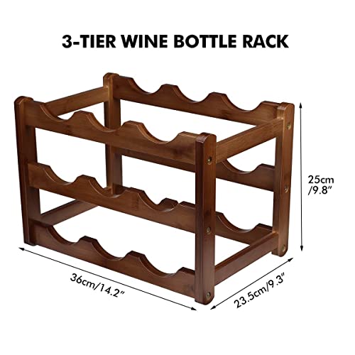 Soporte de vino TOMYEUS para 6 botellas madera miniatura 2