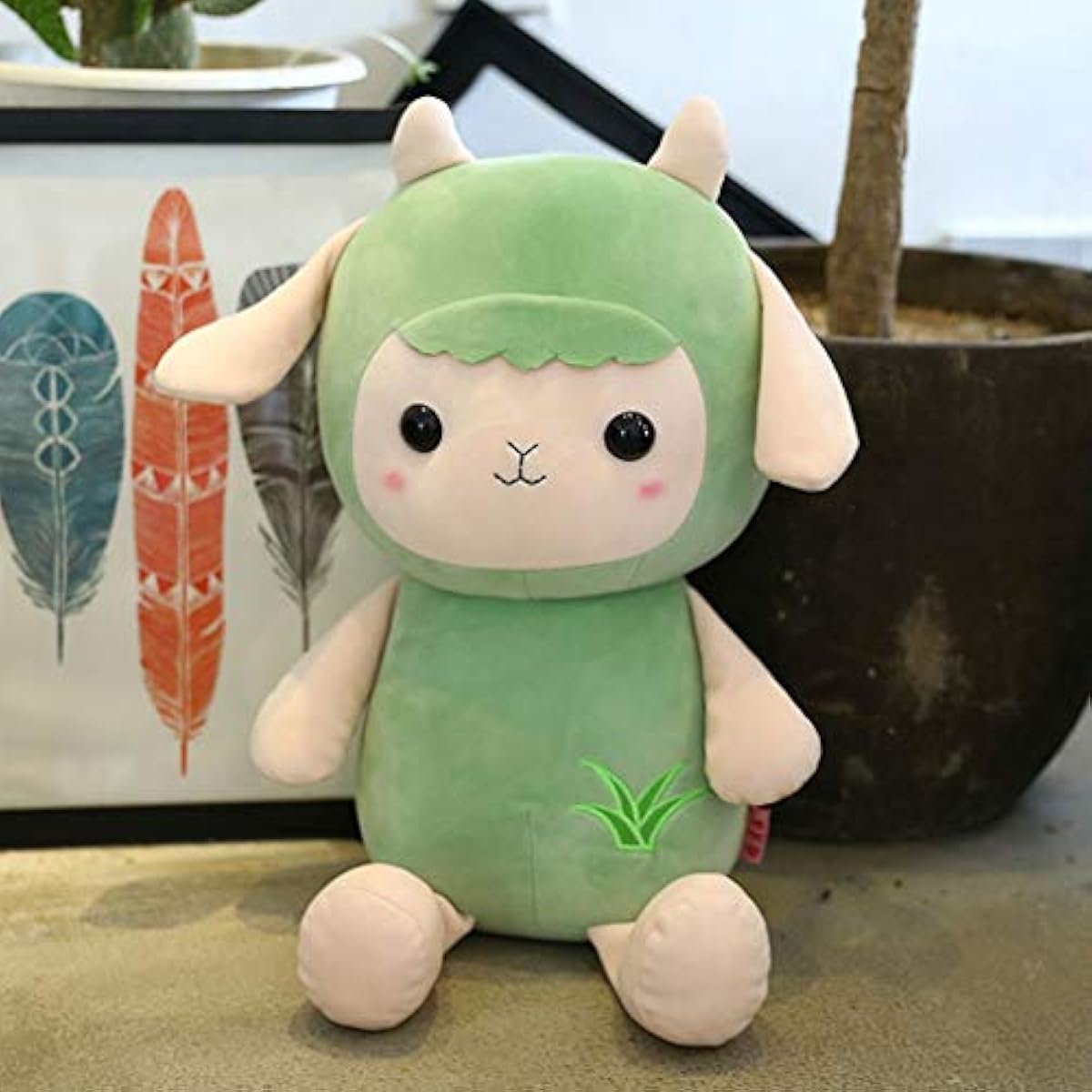 アウトレット大阪 Wjtmy 羊の人形漫画の素敵な毛皮のおもちゃ小さな羊の人形の誕生日ギフトぬいぐるみ人形安いおもちゃ Color Green Size 65cm おもちゃ 代引無料 Www Littleshopp Com