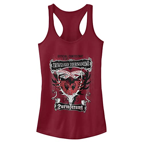 Image of Warner Brothers Harry Potter and The Deathly Hallows Triwizard Tournament Durmstrang Women's Fast Fashion Racerback Tank Top, Scarlet, X-Large