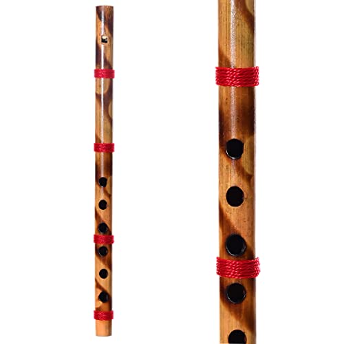 Decorative Traditional Handmade Wooden Bamboo Flute Basuri Indian Musical Instrument For Gifting And Decoration (Brown - Single) #TOP5